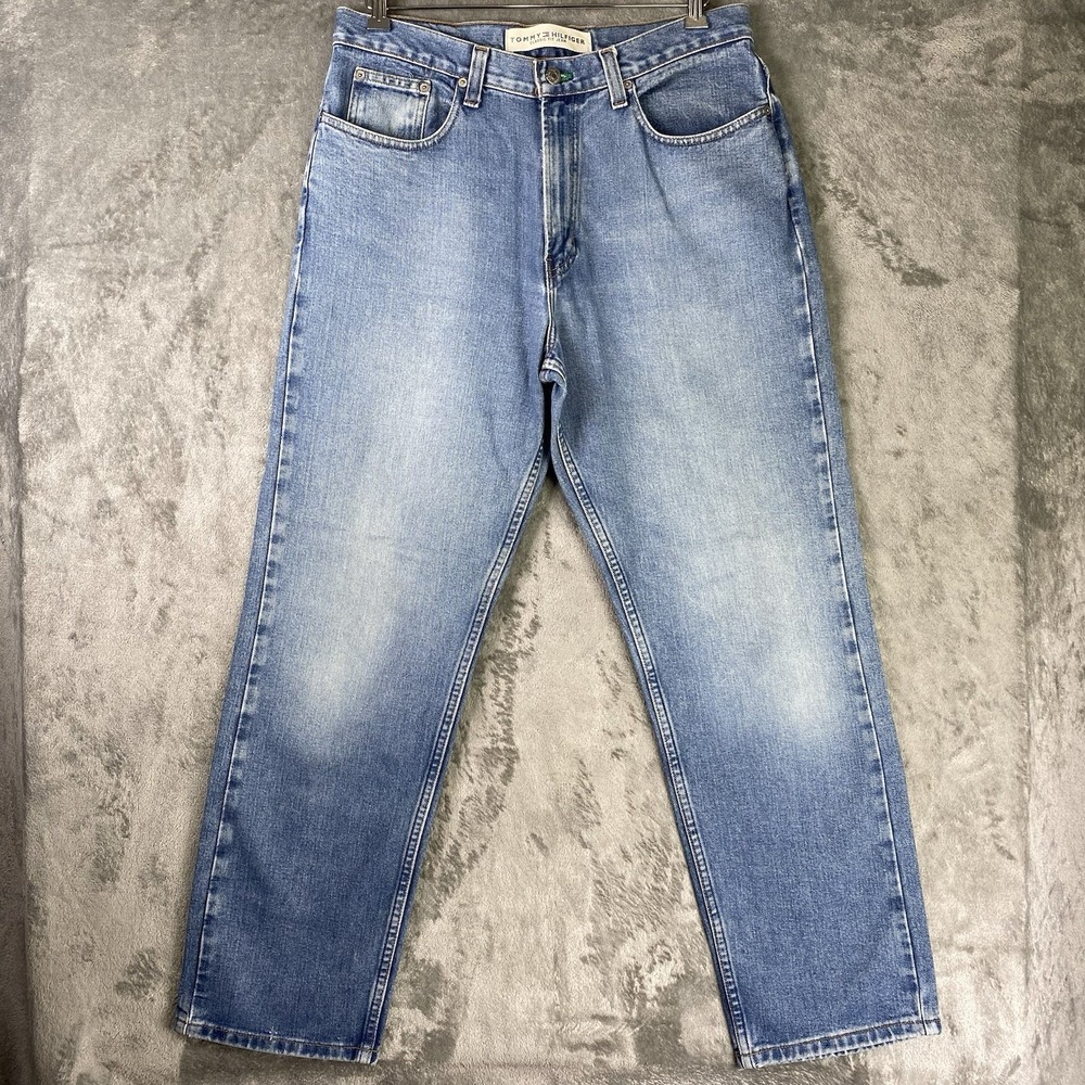 Vintage Tommy Hilfiger Jeans Mens Size 34x30 Blue Classic Fit Denim Y2K Skater